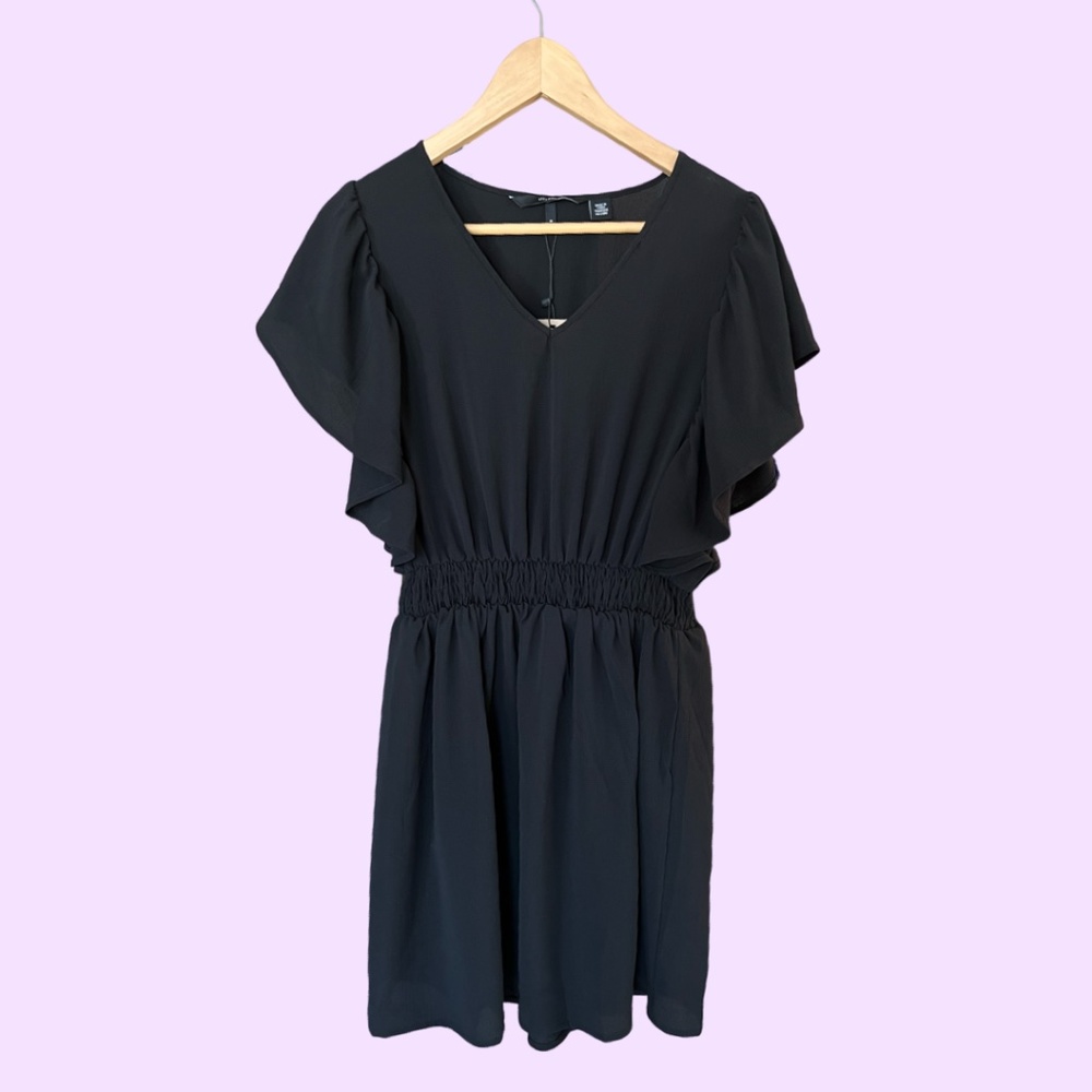Vero Moda Black Ruffle Sleeve Summer Dress